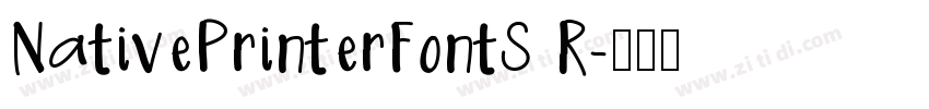 NativePrinterFontS R字体转换